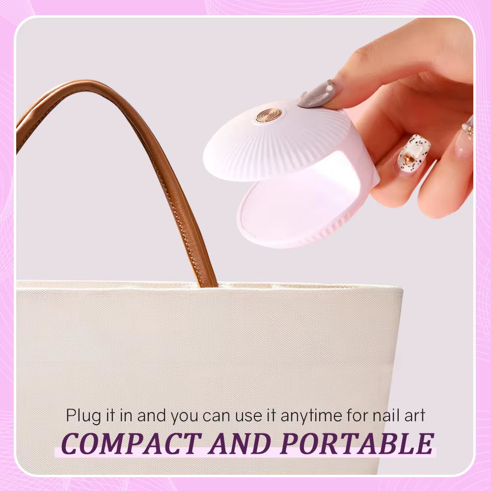 Mini UV LED Nail Lamp 5 Leds Nail Dryer Portable Manicure Lamp Shell Shaped Nail Art Lamp Nail Art Tools